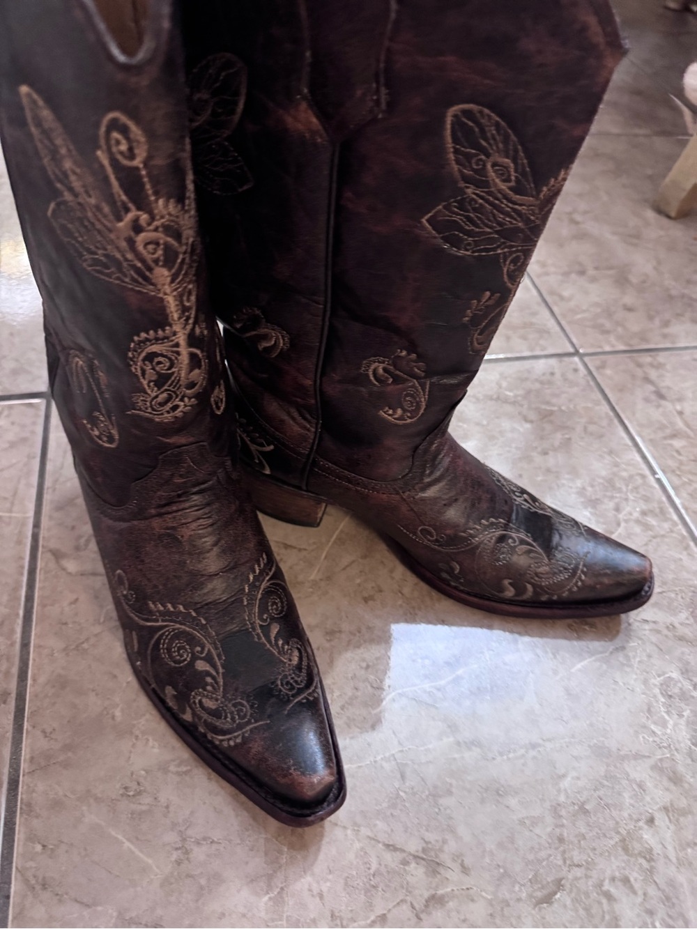 Circle G by Corral CG303 Brown Embroidered Western Cowboy Boots Size 9.5